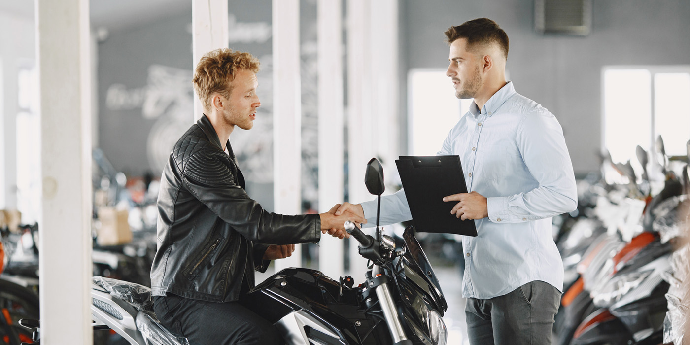 customer, motorcycle, negotiation, dealer, salesman, dealership, confidence